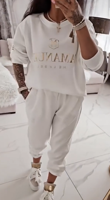 ⏳Tidsbegränsat erbjudande! ⏰Casual set för damer, blus med tryck och lösa byxor