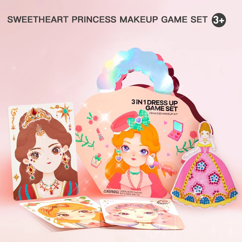 👑 50% RABATT! ✨ Fantasy 3-i-1 Prinsesspelset - Inkluderar Kronor, Trollspön & Smink för Oförglömlig Rollspelslek 🧚‍♀️✨