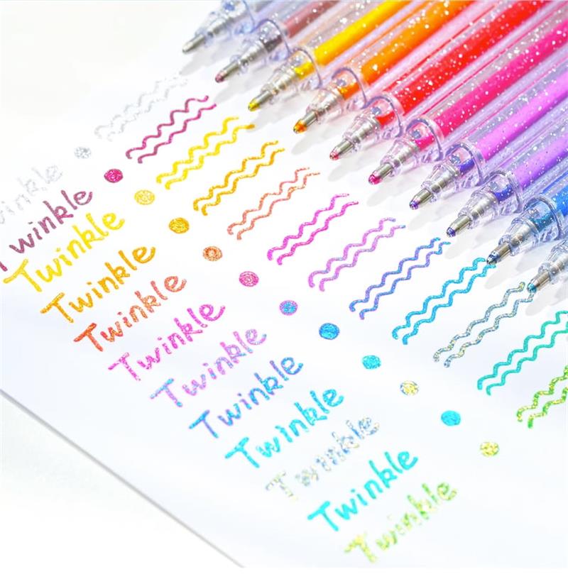 💥 Sidste dag! Specialudsalg 🎁Glitter Gelpen Sæt – Glat skrivning