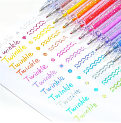 💥 Sidste dag! Specialudsalg 🎁Glitter Gelpen Sæt – Glat skrivning