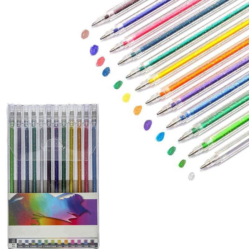 💥 Sidste dag! Specialudsalg 🎁Glitter Gelpen Sæt – Glat skrivning
