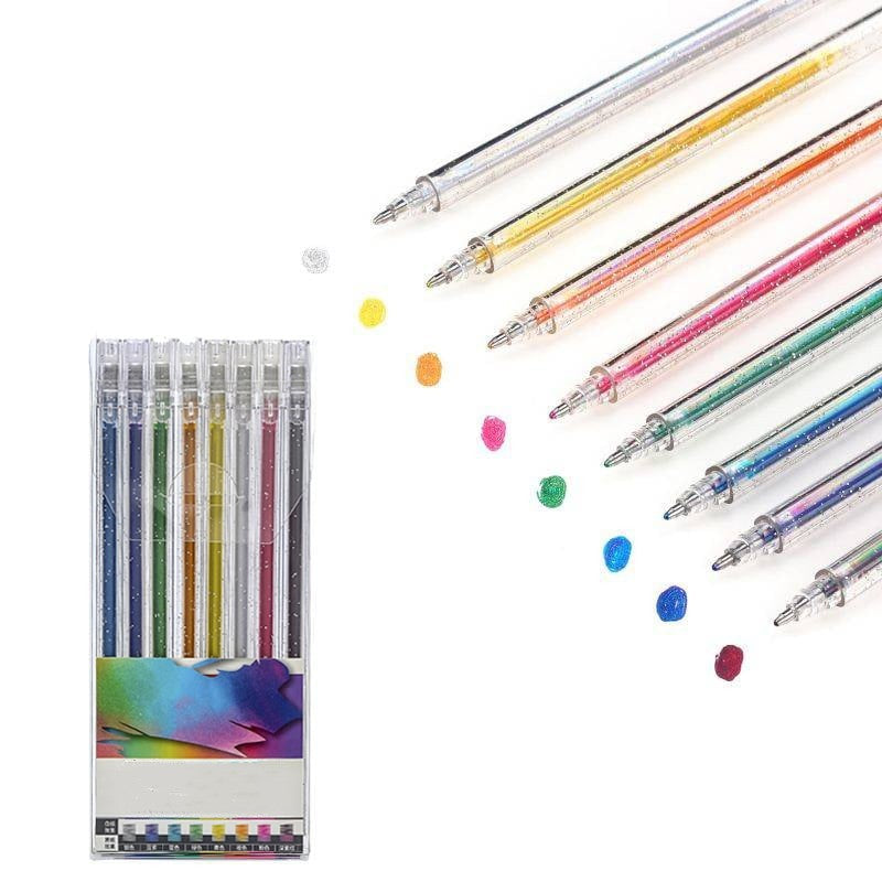 💥 Sidste dag! Specialudsalg 🎁Glitter Gelpen Sæt – Glat skrivning