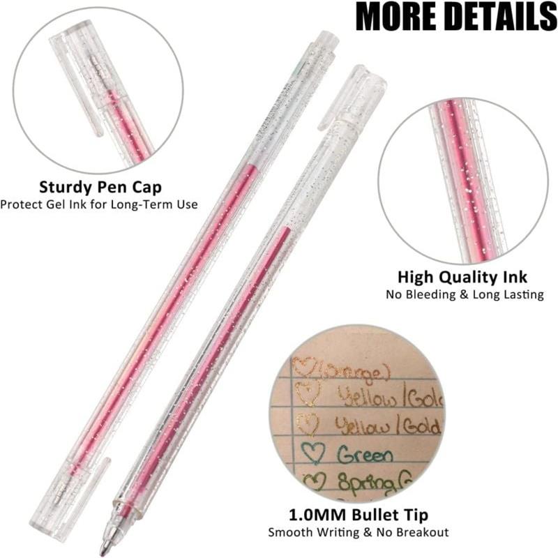 💥 Sidste dag! Specialudsalg 🎁Glitter Gelpen Sæt – Glat skrivning