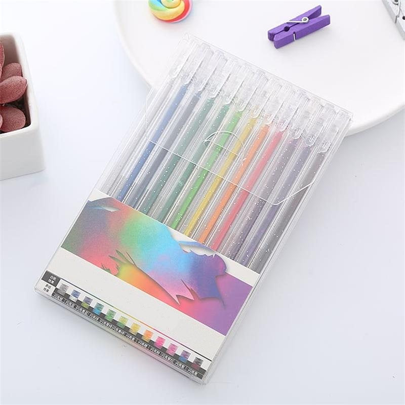 💥 Sidste dag! Specialudsalg 🎁Glitter Gelpen Sæt – Glat skrivning
