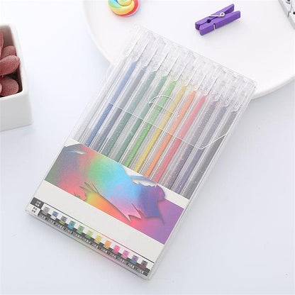 💥 Sidste dag! Specialudsalg 🎁Glitter Gelpen Sæt – Glat skrivning