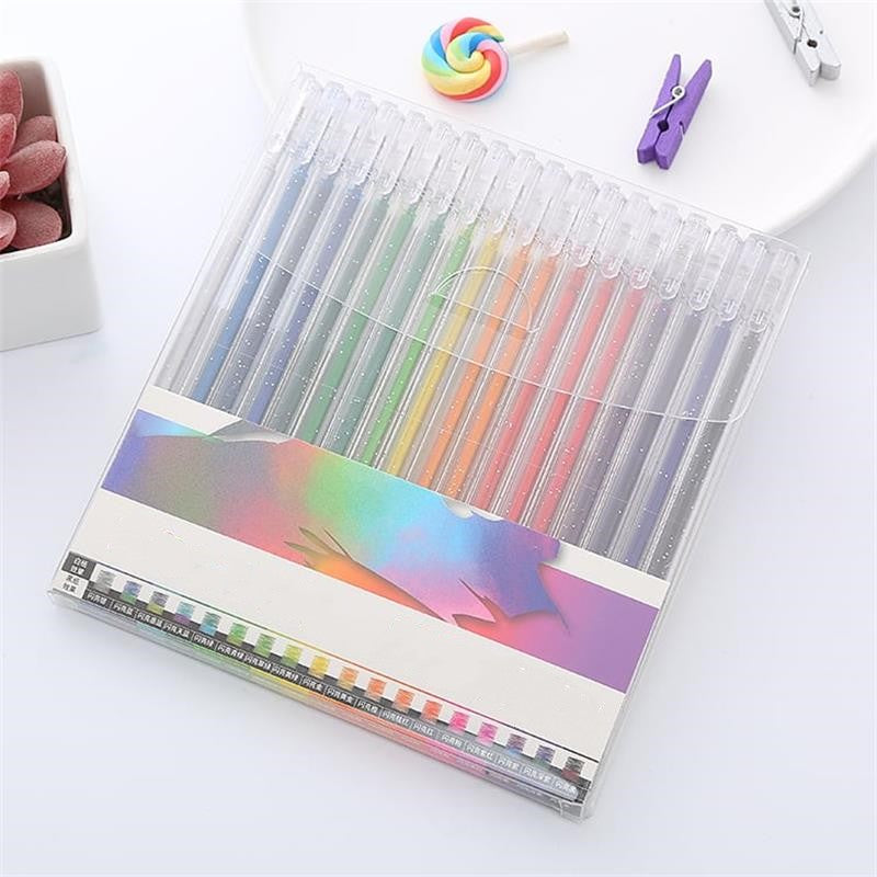 💥 Sidste dag! Specialudsalg 🎁Glitter Gelpen Sæt – Glat skrivning