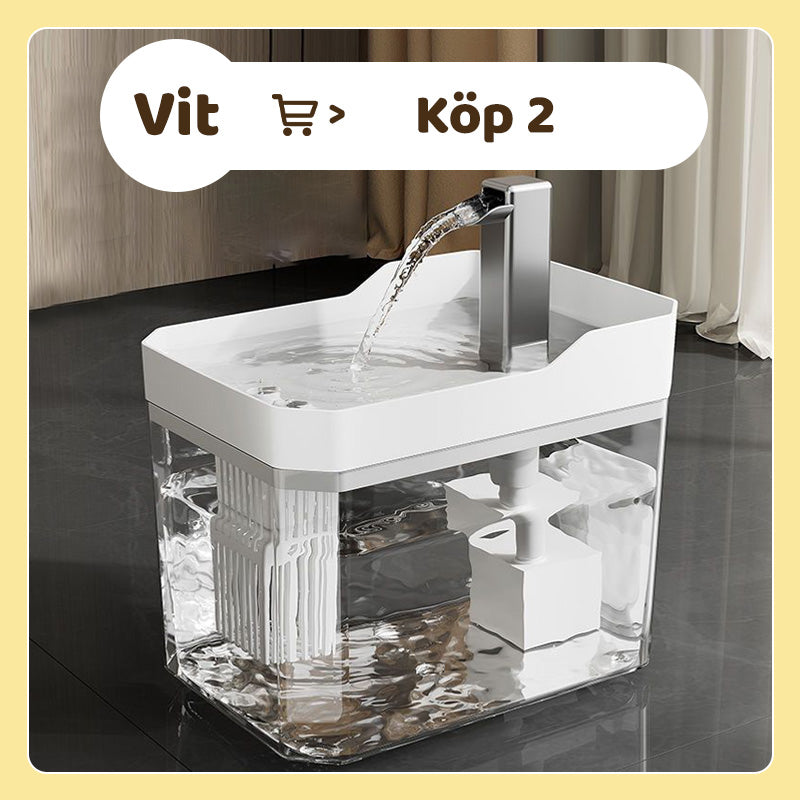 Automatisk dricksfontän för katt