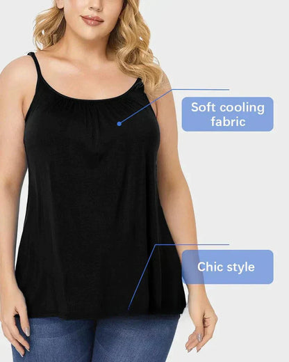 Lös Passform Tanktop med Inbyggd BH