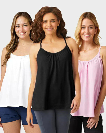 Lös Passform Tanktop med Inbyggd BH
