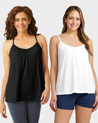 Lös Passform Tanktop med Inbyggd BH