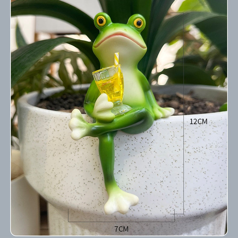 Grodfigurer i miniatyr Växtdekorationer