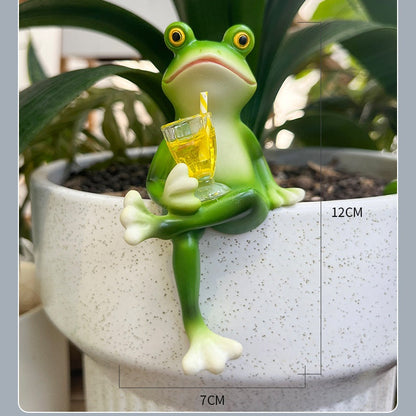 Grodfigurer i miniatyr Växtdekorationer