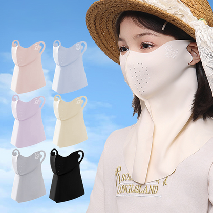 ☀️Andningsbar och svalkande helmask med solskydd för ansiktet och halsen