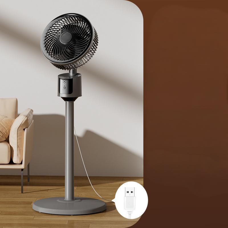 ⚡ 50% REA - TIDBEGRÄNSAT ERBJUDANDE! ⏱️Tröstlös golvfläkt med luftflöde och energibesparing, drivs via USB🍃