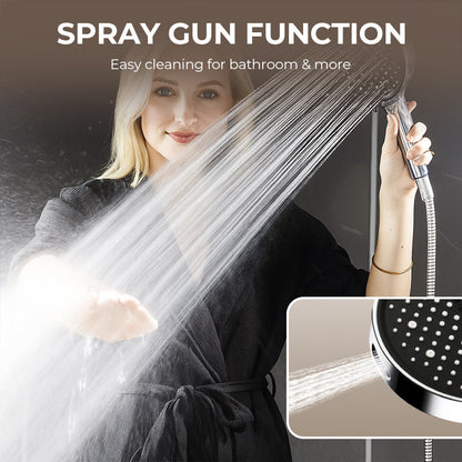 🔥 Högtrycksdusch med justerbar stråle – 15 cm panel & 7 lägen för maxad duschupplevelse! 🚿✨