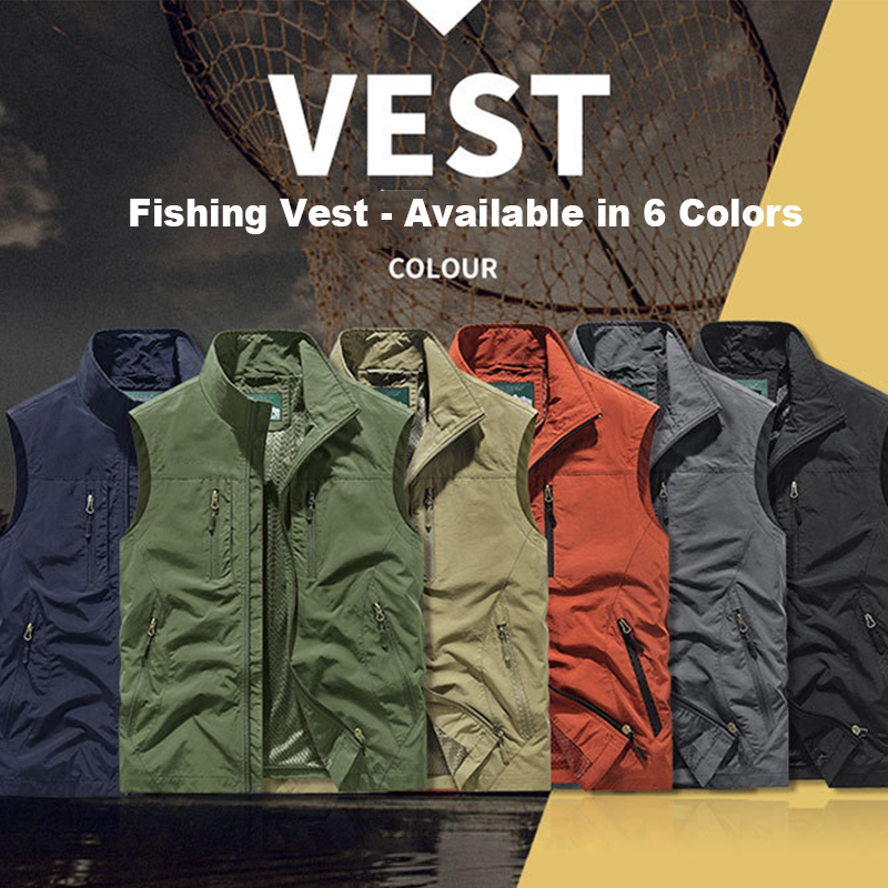 ⏰ Tidsbegränsat Erbjudande: 50% RABATT 🔥🧥 Herr Oversized Ärmlös Västjacka Med Fickor