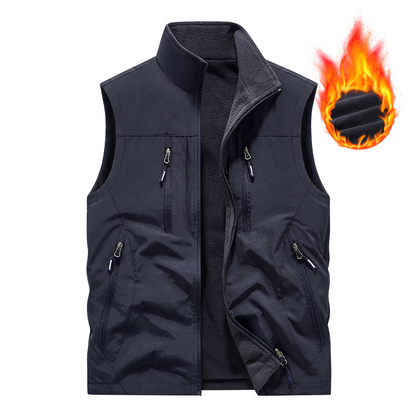 ⏰ Tidsbegränsat Erbjudande: 50% RABATT 🔥🧥 Herr Oversized Ärmlös Västjacka Med Fickor
