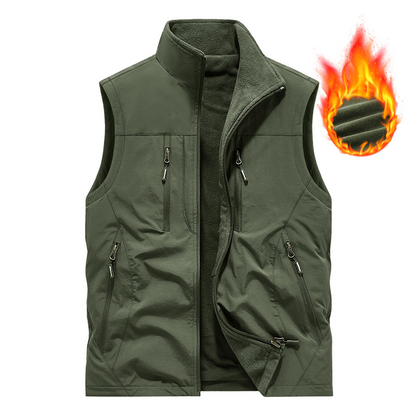 ⏰ Tidsbegränsat Erbjudande: 50% RABATT 🔥🧥 Herr Oversized Ärmlös Västjacka Med Fickor