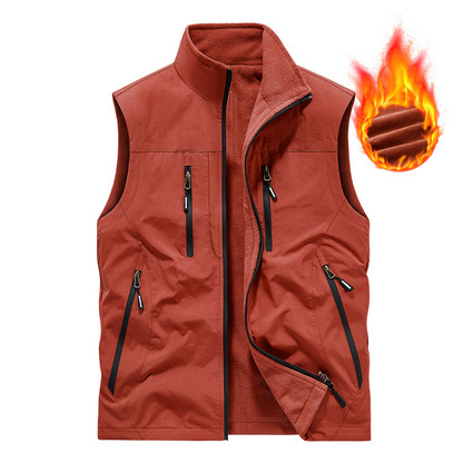 ⏰ Tidsbegränsat Erbjudande: 50% RABATT 🔥🧥 Herr Oversized Ärmlös Västjacka Med Fickor