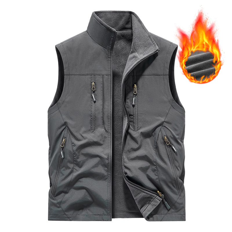 ⏰ Tidsbegränsat Erbjudande: 50% RABATT 🔥🧥 Herr Oversized Ärmlös Västjacka Med Fickor