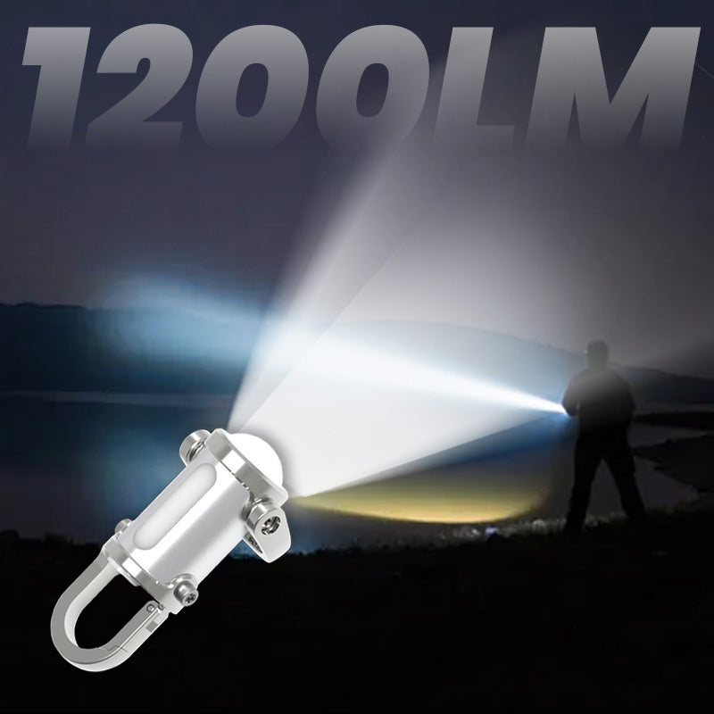 🔥Varm försäljning🔥1200LM Superljus Mini Nyckelringsficklampa Vattentät