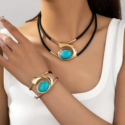 Vintage Boho halsband & armband set