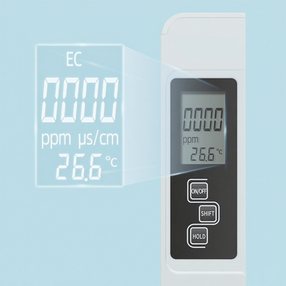 💧3-i-1 TDS vandkvalitetstester🌊Måler pH, klor og hårdhed med LCD-display til pool og akvarium