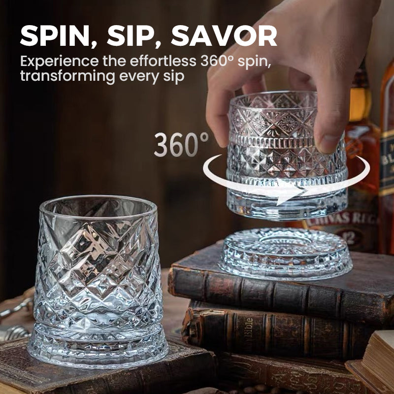 ✨🔥360° roterende whiskyglas