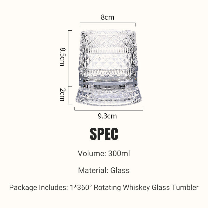 ✨🔥360° roterende whiskyglas