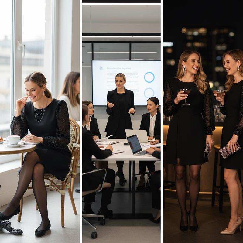Elegant damklänning med paljettdekoration