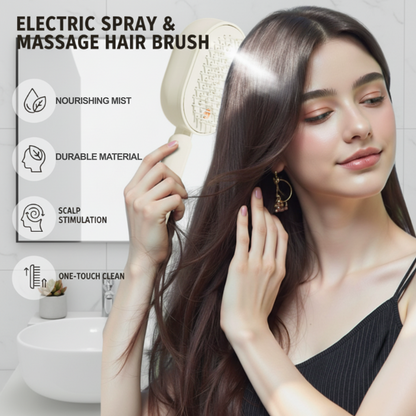 ✨💆‍♀️ Elektrisk spraymassagekam – Masserer hovedbunden, udfiltrer og nærer på samme ti
