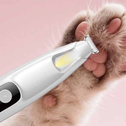 Precisionstassklippare för husdjur med LED-ljus
