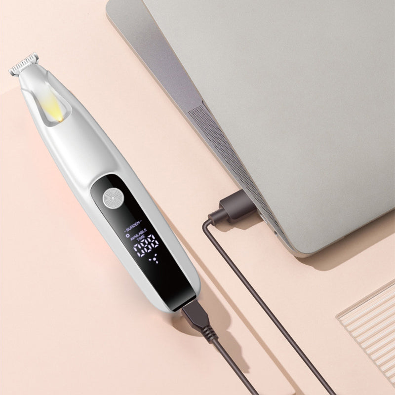 Precisionstassklippare för husdjur med LED-ljus