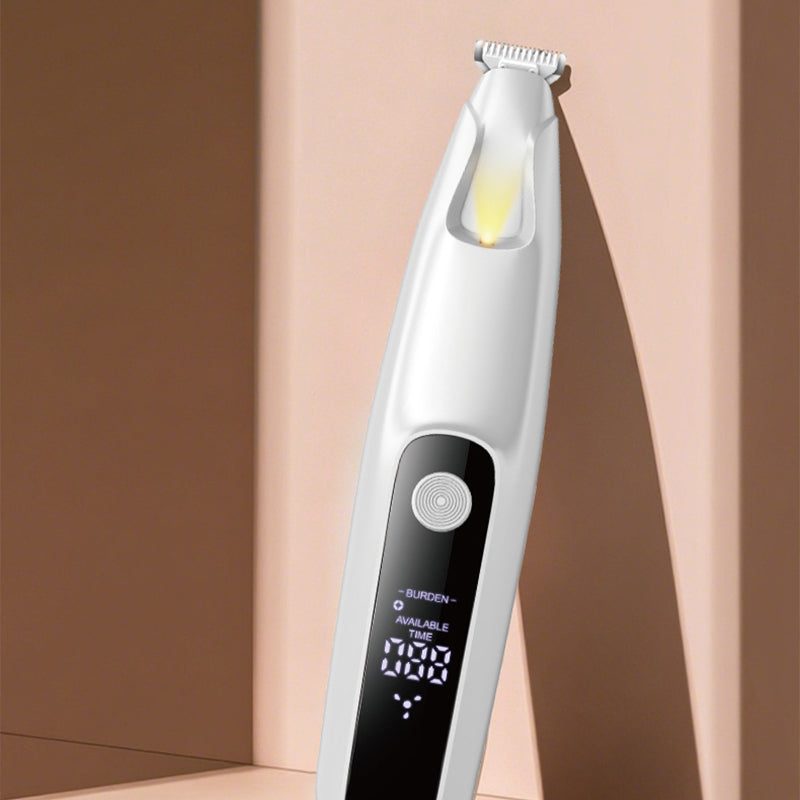 Precisionstassklippare för husdjur med LED-ljus