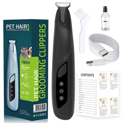 Precisionstassklippare för husdjur med LED-ljus