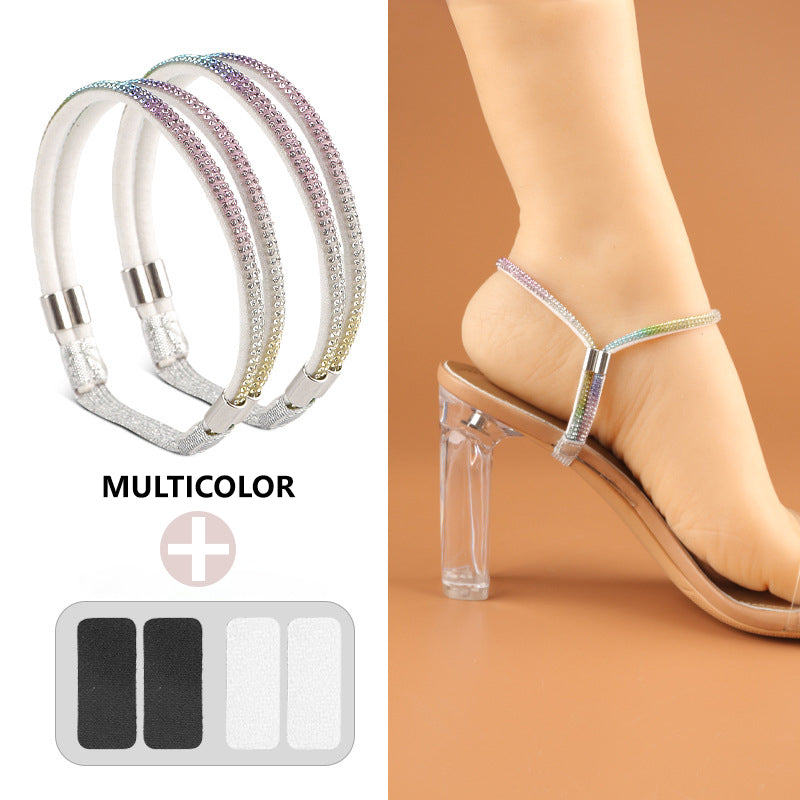 Rhinestone högklackat fixeringsrem