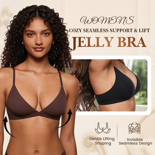 Bøjlefri bralette med jelly-støtte – sømløs og behagelig i en dyb V-udskæring 👙✨