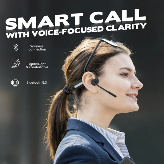 🎁Varmt tilbud med 50% rabat🔥 Trådløst Bluetooth-headset med mikrofon og åben luftledning🎧