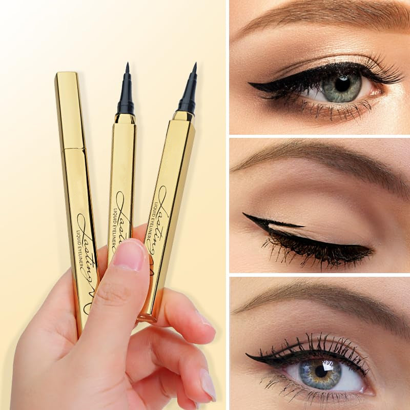 💄 KÖP 1, FÅ 1 GRATIS! 💄 Långvarig, Vattenfast Flytande Eyelinerpenna – Intensiv färg, Präcis spets & Snabbtorkande 💄