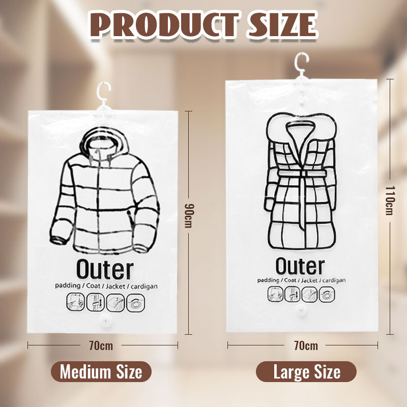 🧥 58% RABATT! 🛄 Vakuumförvaringspåsar – Sparar 80% Utrymme, Vattentät & För Täck/Kläder ✨