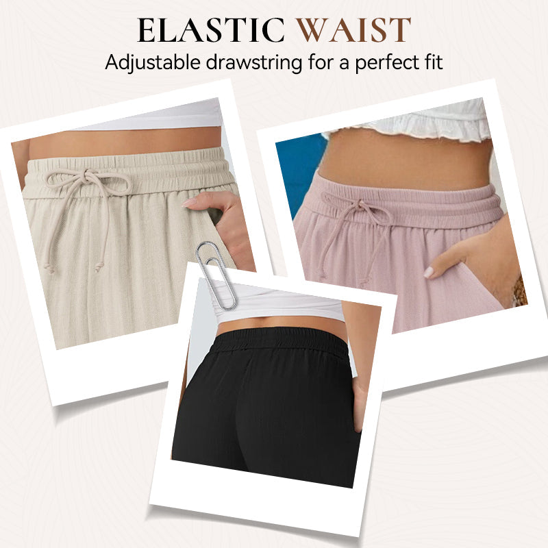 👖 60% RABATT! 🔥 Enfärgade Casualbyxor med Dragsko – Bekväm passform, Mjukt material & Vardagskomfort 🏠