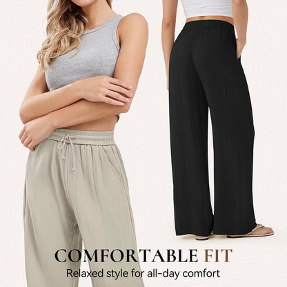 👖 60% RABATT! 🔥 Enfärgade Casualbyxor med Dragsko – Bekväm passform, Mjukt material & Vardagskomfort 🏠