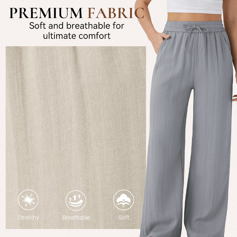 👖 60% RABATT! 🔥 Enfärgade Casualbyxor med Dragsko – Bekväm passform, Mjukt material & Vardagskomfort 🏠