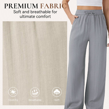 👖 60% RABATT! 🔥 Enfärgade Casualbyxor med Dragsko – Bekväm passform, Mjukt material & Vardagskomfort 🏠