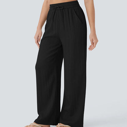 👖 60% RABATT! 🔥 Enfärgade Casualbyxor med Dragsko – Bekväm passform, Mjukt material & Vardagskomfort 🏠