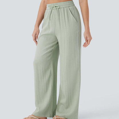 👖 60% RABATT! 🔥 Enfärgade Casualbyxor med Dragsko – Bekväm passform, Mjukt material & Vardagskomfort 🏠