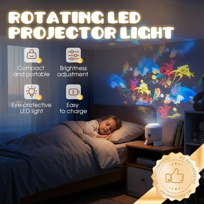 🏆🎉Dynamisk roterende LED-projektorlys – Automatisk roterende dynamisk effekt, lys og blød belysning, bred anvendelse til fest og boligindretning