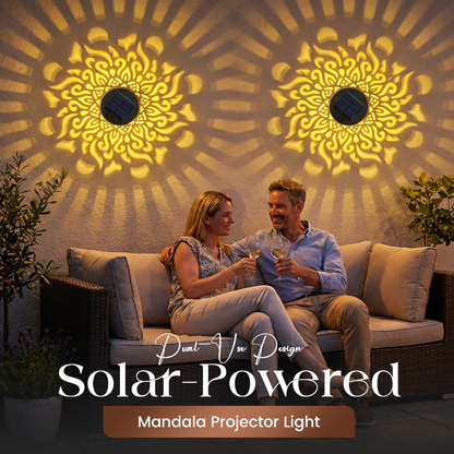 💡🔥Solcelledrevet mandala-projektor🎁