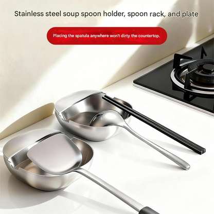 🥄 50% RABAT!✨ Skeholder i rustfrit stål – Stabil U-form, drypbeskyttelse og nem at rengøre!