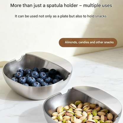 🥄 50% RABAT!✨ Skeholder i rustfrit stål – Stabil U-form, drypbeskyttelse og nem at rengøre!